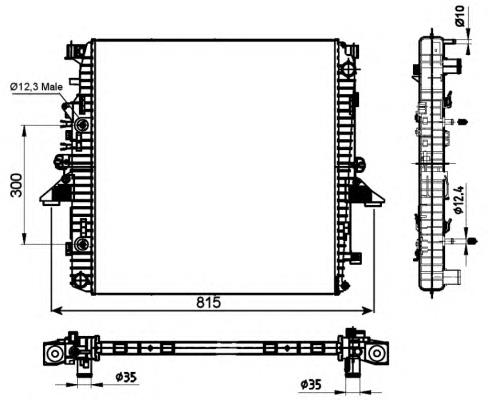 Radiador refrigeración del motor 53097 NRF