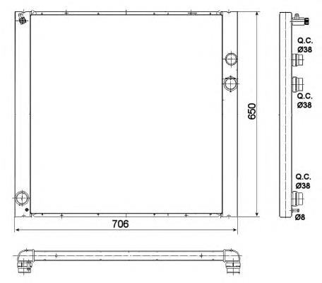 Radiador refrigeración del motor 53100 NRF