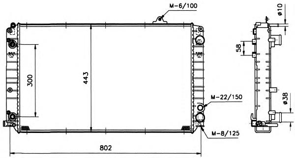 Radiador refrigeración del motor 51587 NRF