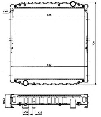 51569 NRF radiador refrigeración del motor