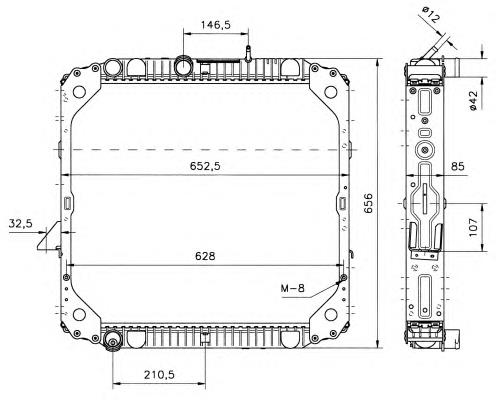 51570 NRF radiador refrigeración del motor