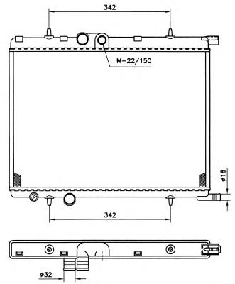 519524 NRF radiador refrigeración del motor