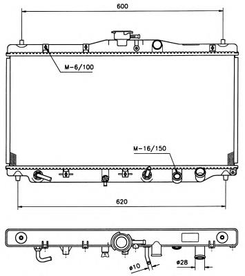 Radiador refrigeración del motor 516708 NRF