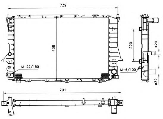 51318 NRF radiador refrigeración del motor