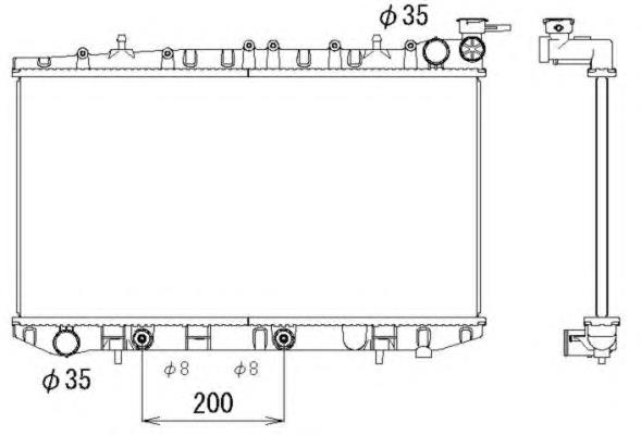 Radiador refrigeración del motor 513497 NRF