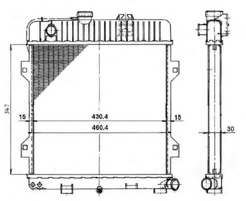 Radiador refrigeración del motor 509734 NRF