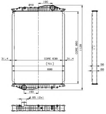 Radiador refrigeración del motor 509892 NRF