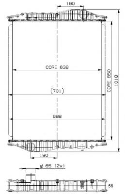 Radiador refrigeración del motor 509887 NRF