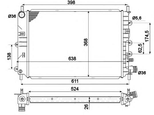 Radiador 514436 NRF