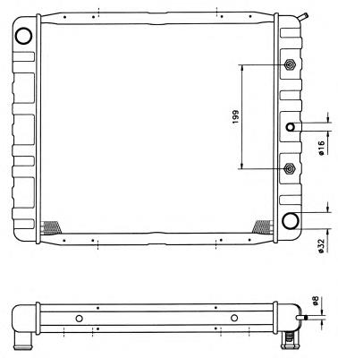 Radiador refrigeración del motor 515404 NRF