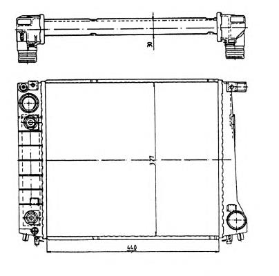 Radiador refrigeración del motor 51350 NRF