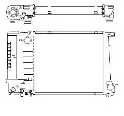 Radiador refrigeración del motor 51353 NRF