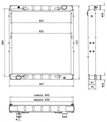 Radiador refrigeración del motor 52097 NRF