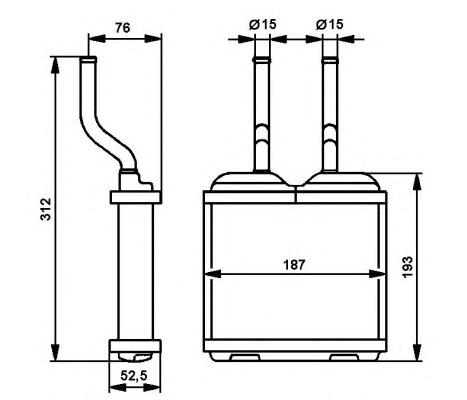 52103 NRF Radiador interior
