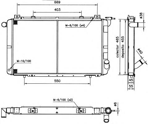 Radiador refrigeración del motor 52149 NRF