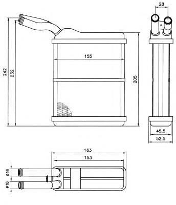 52134 NRF radiador de calefacción