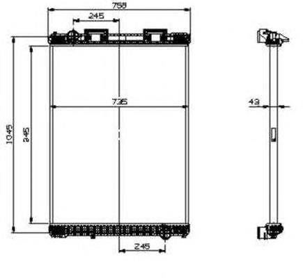 519537 NRF radiador refrigeración del motor