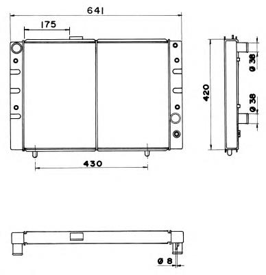 Radiador refrigeración del motor 52036 NRF