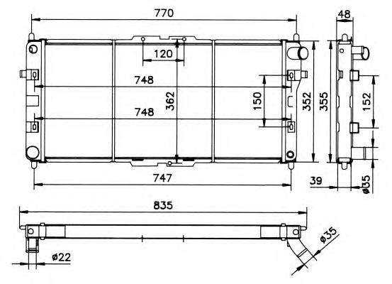 52029 NRF radiador refrigeración del motor