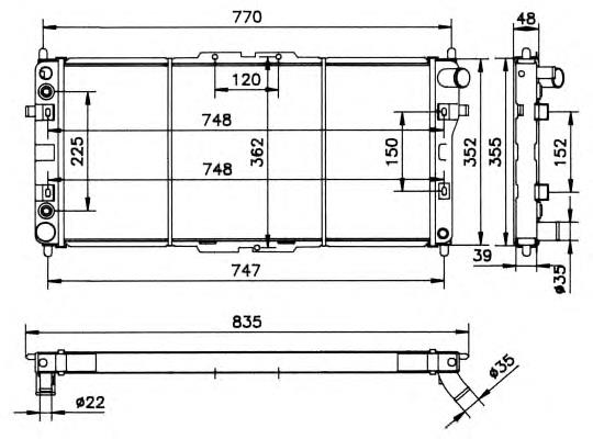 52030 NRF radiador refrigeración del motor