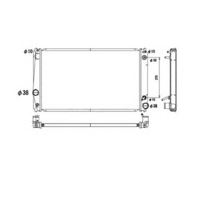 Radiador refrigeración del motor 53590 NRF