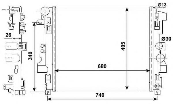 Radiador 53801 NRF