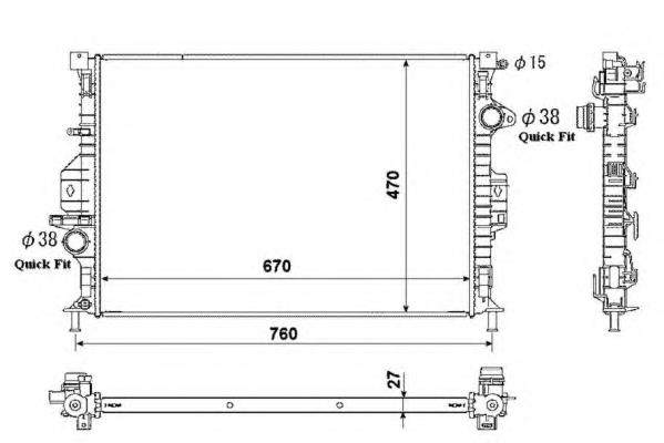 Radiador 53812 NRF