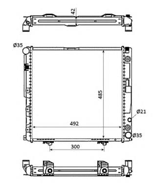 Radiador refrigeración del motor 53872 NRF