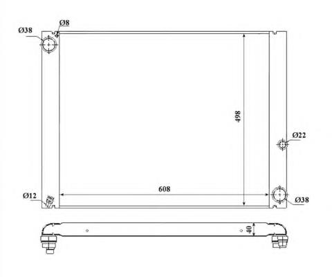 Radiador refrigeración del motor 53840 NRF