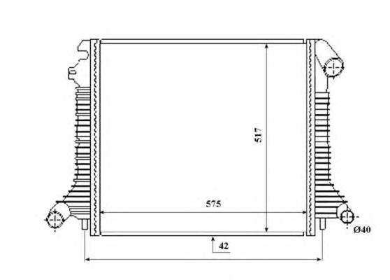 Radiador refrigeración del motor 53855 NRF