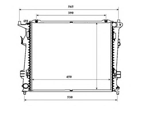 53848 NRF radiador refrigeración del motor