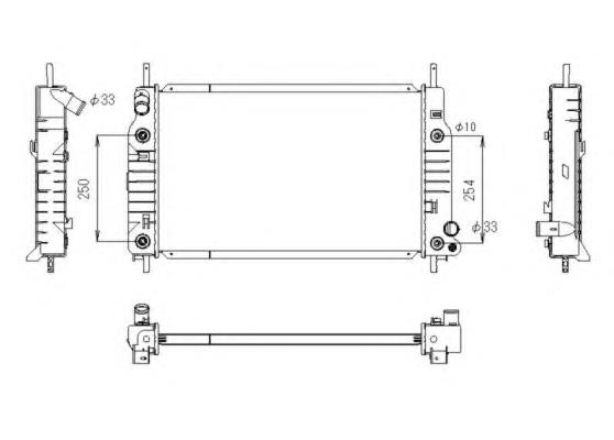 Radiador refrigeración del motor 53748 NRF