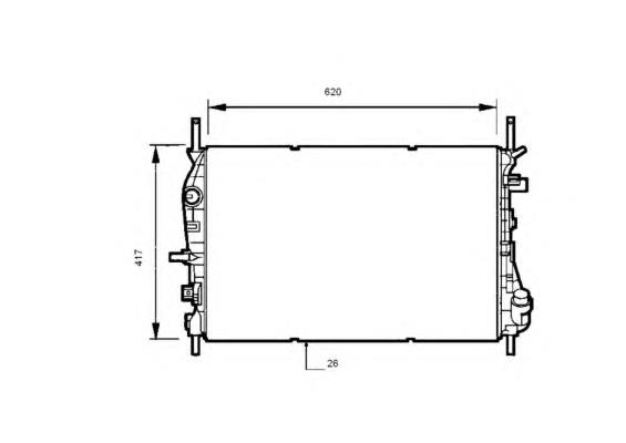 Radiador refrigeración del motor 53741 NRF