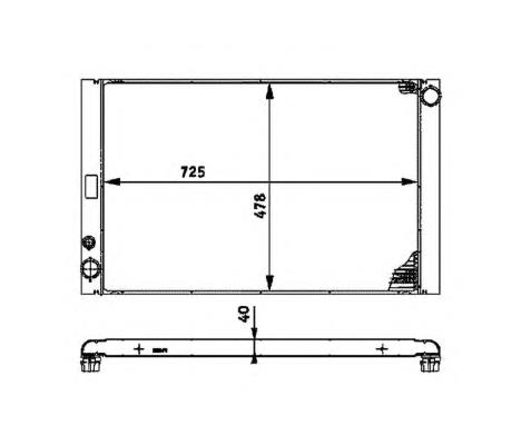 Radiador refrigeración del motor 53716 NRF