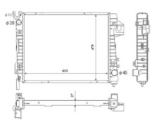 Radiador refrigeración del motor 53712 NRF