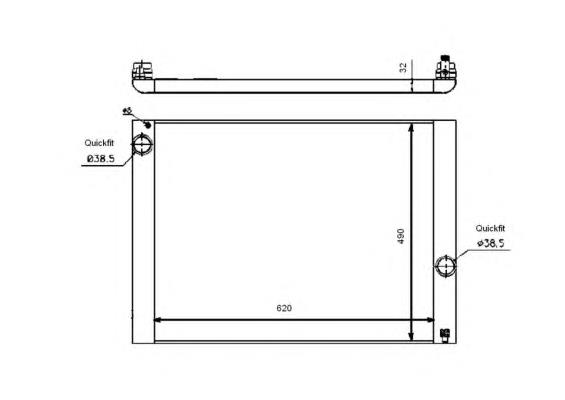 53729 NRF radiador refrigeración del motor