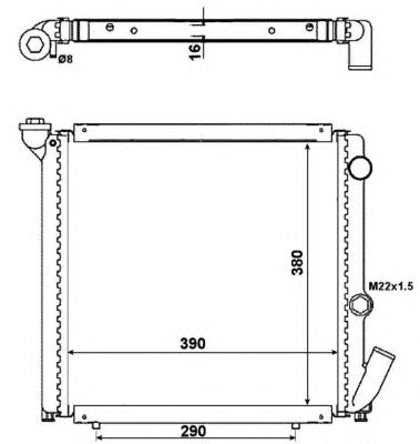 Radiador refrigeración del motor 53781 NRF