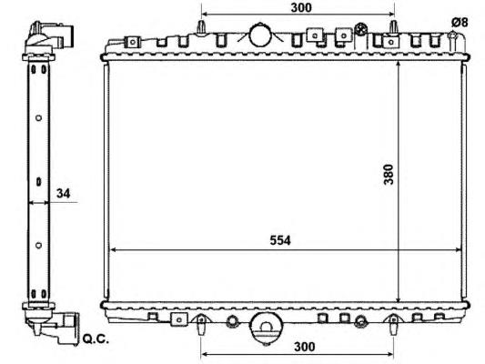 Radiador refrigeración del motor 53787 NRF