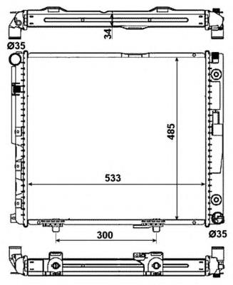 Radiador refrigeración del motor 53785 NRF