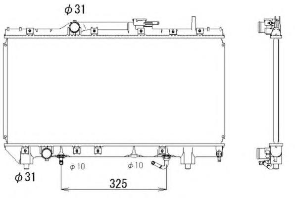 Radiador refrigeración del motor 53336 NRF