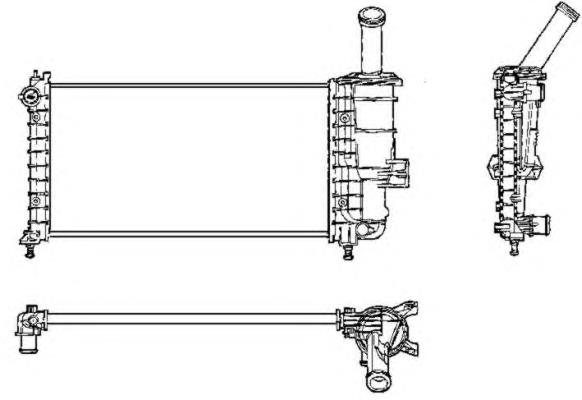 Radiador refrigeración del motor 53230 NRF