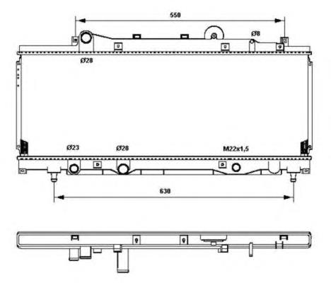 53202 NRF radiador refrigeración del motor