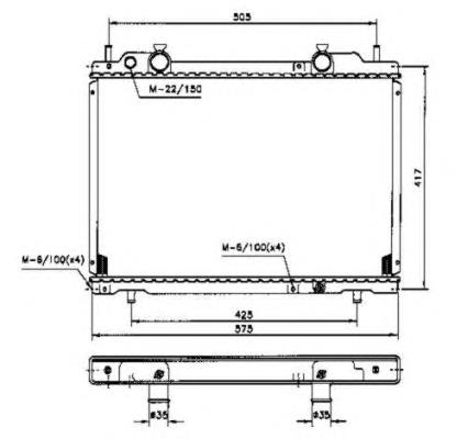 Radiador refrigeración del motor 53222 NRF