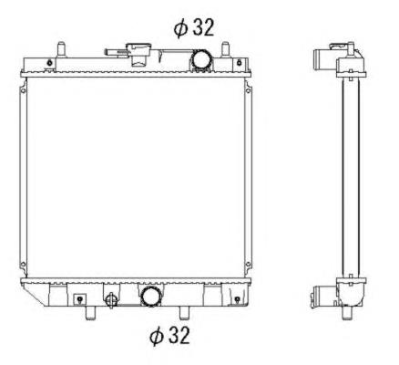 Radiador refrigeración del motor 53276 NRF