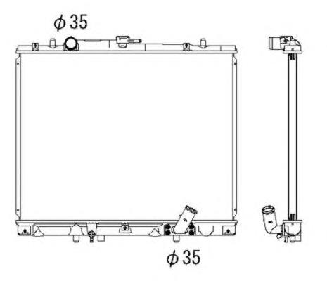 Radiador refrigeración del motor 53285 NRF