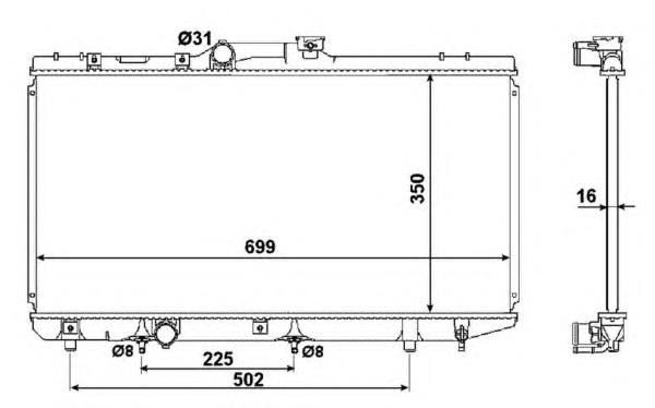 53281 NRF radiador refrigeración del motor