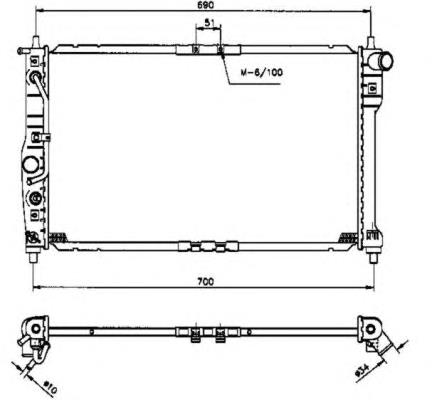 53252 NRF radiador refrigeración del motor