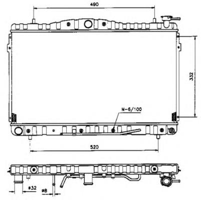 53505 NRF radiador refrigeración del motor