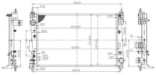 Radiador de água NRF 53454