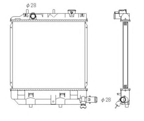 Radiador refrigeración del motor 53433 NRF